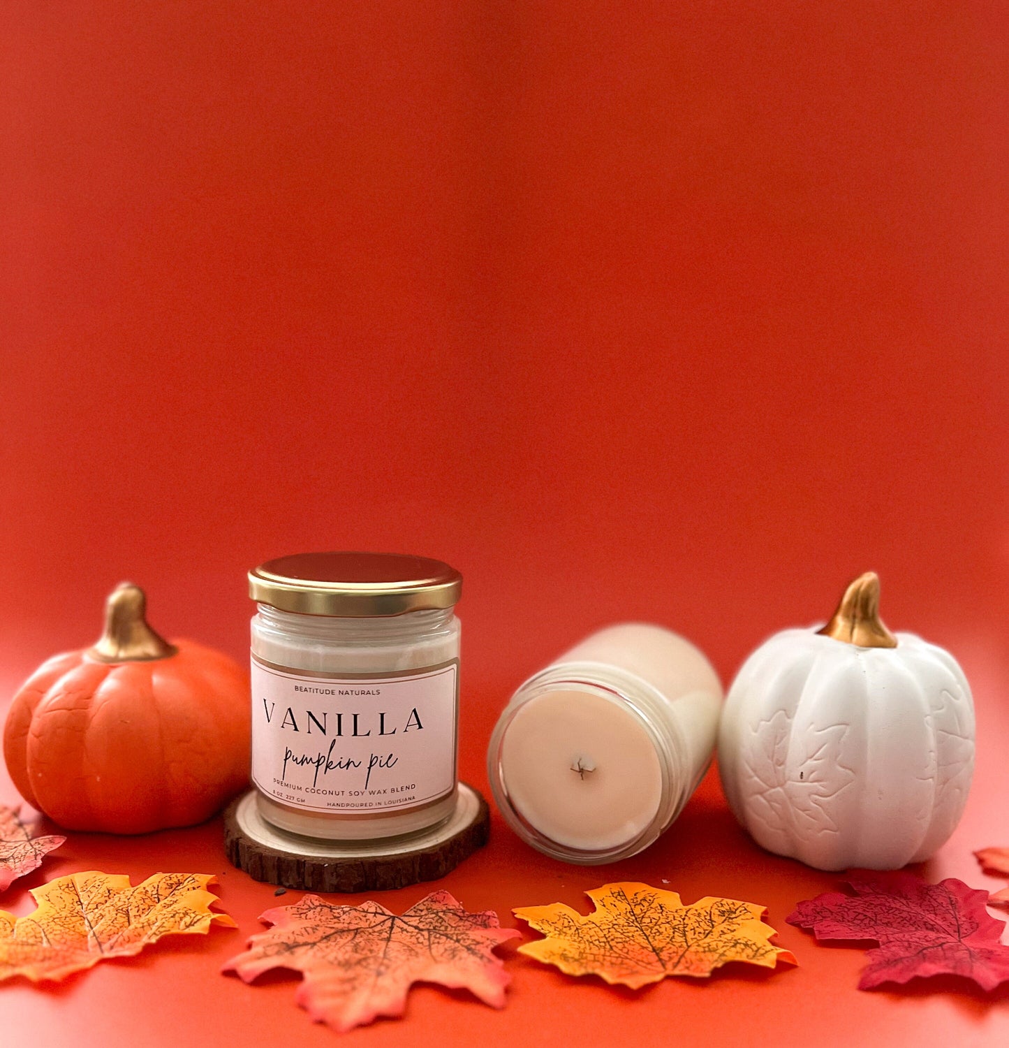 Vanilla Pumpkin Pie Coconut Soy Candle 8 oz