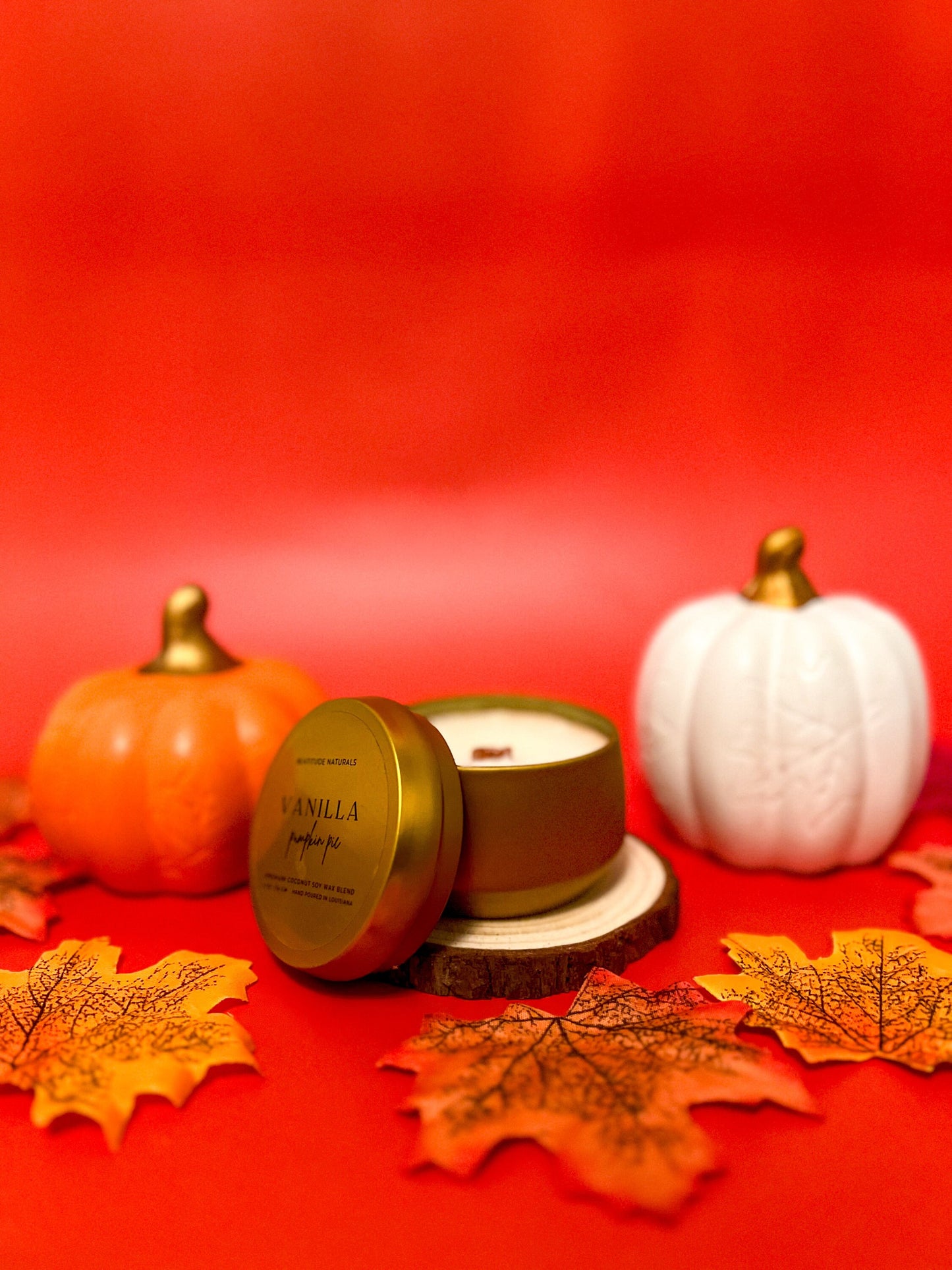 Vanilla Pumpkin Pie Coconut Soy Candle 4 oz Tin